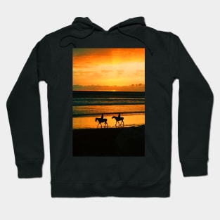 Riding Horses on the Beach Hoodie